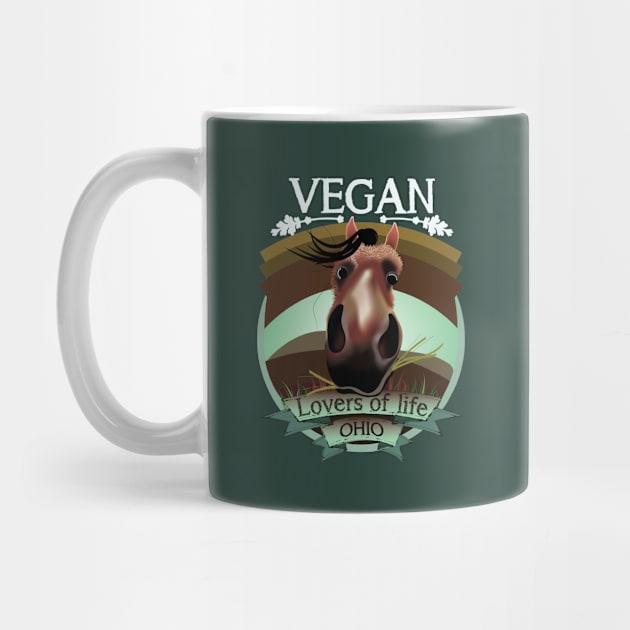 Vegan - Lovers of life. Ohio Vegan (light lettering) by ArteriaMix